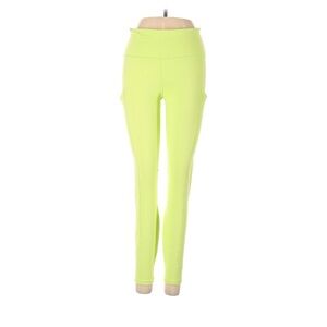 Fabletics Yellow / Lime High-Waist Leggings with Side Pockets